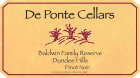 DePonte Baldwin Family Reserve Pinot Noir 2010  Front Label