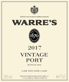 Warre's Vintage Port (375ML half-bottle) 2017  Front Label