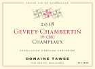 Domaine Tawse Gevrey-Chambertin Champeaux Premier Cru 2018  Front Label