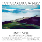 Santa Barbara Winery Santa Barbara Pinot Noir 2019  Front Label