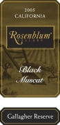 Rosenblum Cellars Gallagher Reserve Black Muscat 2005  Front Label