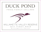 Duck Pond Willamette Valley Reserve Pinot Noir 2017  Front Label