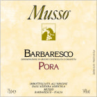 Musso Pora Barbaresco 2018  Front Label