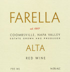 Farella Alta Red Blend 2017  Front Label