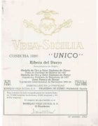 Bodegas Vega Sicilia Unico Tinto 1990  Front Label