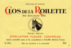 Clos de la Roilette Fleurie 2021  Front Label