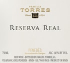 Familia Torres Reserva Real 2011  Front Label