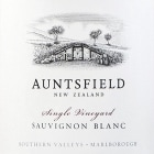 Auntsfield Estate Single Vineyard Sauvignon Blanc 2018  Front Label