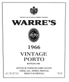 Warre's Vintage Port 1966  Front Label