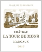 Chateau La Tour De Mons  2016  Front Label