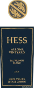 Hess Allomi Sauvignon Blanc 2008  Front Label