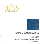 Hess Small Block Series Malbec 2014 Front Label