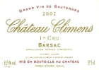 Chateau Climens  2002  Front Label