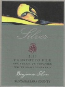 Silver Trentotto File Syrah 2011  Front Label