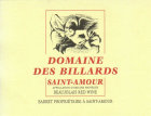 Domaine des Billards Saint-Amour 2019  Front Label