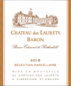 Chateau des Laurets Baron Puisseguin Saint-Emilion 2015  Front Label