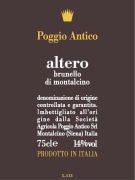 Poggio Antico Brunello di Montalcino Altero 2017  Front Label