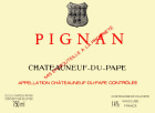 Chateau Rayas Pignan Chateauneuf-du-Pape 2009  Front Label