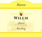 Willm Reserve Riesling 2017 Front Label