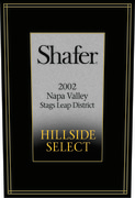 Shafer Hillside Select Cabernet Sauvignon 2002  Front Label