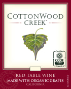 CottonWood Creek Red 2018  Front Label