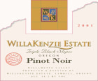 WillaKenzie Estate Triple Black Slopes Pinot Noir 2001  Front Label