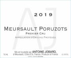 Domaine Antoine Jobard Meursault Poruzots Premier Cru 2019  Front Label