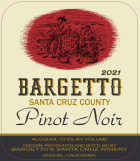 Bargetto Santa Cruz Mountains Retro Pinot Noir 2021  Front Label