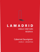 Lamadrid Single Vineyard Cabernet Sauvignon Reserva 2017 Front Label