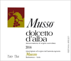 Musso Dolcetto d'Alba 2016  Front Label