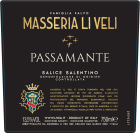 Li Veli Passamante Salice Salentino Negroamaro 2021  Front Label