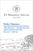 El Maestro Sierra Pedro Ximenez Sherry (375ML half-bottle)  Front Label