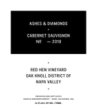 Ashes & Diamonds Red Hen Vineyard Cabernet Sauvignon 2018  Front Label