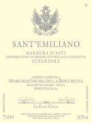 Marchesi Incisa della Rocchetta Sant'Emiliano Barbera d'Asti Superiore 2018  Front Label