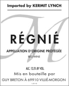 Guy Breton Regnie 2021  Front Label