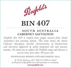 Penfolds Bin 407 Cabernet Sauvignon 2019  Front Label