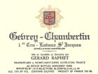 Domaine Gerard Raphet Gevrey-Chambertin Lavaux St-Jacques Premier Cru 2017  Front Label