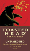 Toasted Head Untamed Red 2008  Front Label