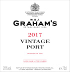 Graham's Vintage Port (375ML half-bottle) 2017  Front Label