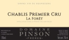 Domaine Pinson Freres Chablis Montee de Tonnerre Premier Cru 2016  Front Label