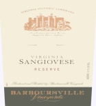 Barboursville Reserve Sangiovese 2009  Front Label