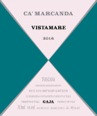 Gaja Ca'Marcanda Vistamare 2016  Front Label