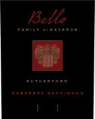 Bello Family Vineyards Rutherford Cabernet Sauvignon 2017  Front Label