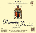 Bodegas Ramirez de la Piscina Reserva 2016  Front Label