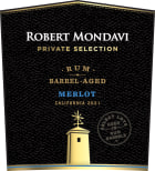 Robert Mondavi Private Selection Rum Barrel Aged Merlot 2021  Front Label
