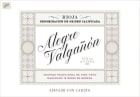 Alegre Valganon Rioja Tinto 2016  Front Label