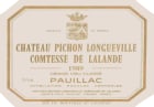 Chateau Pichon Longueville Comtesse de Lalande (3 Liter Bottle) 1989  Front Label