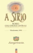 Sangervasio A Sirio Rosso 1998  Front Label