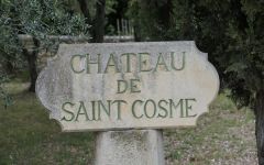 Chateau de Saint Cosme Saint Cosme's Stone Sign Winery Image