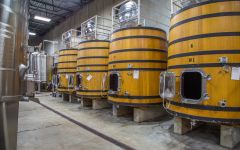 Chester-Kidder 55 Hectolitre Upright French Oak Tanks Winery Image